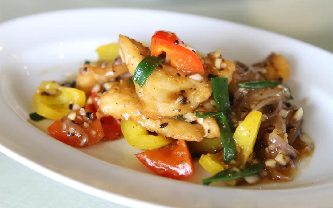 Panda-Asian-Fusion-Asian-Restaurant-Stir-Fried-Pork-with-Chili-Peppers-Freehold Stir-fried pork with chili peppers at Panda Asian Fusion in Freehold